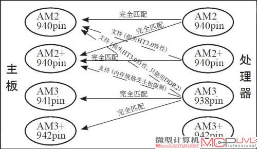 AM系列接口相互兼容性图示